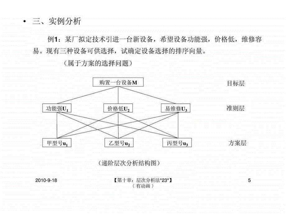 《运筹学》第十章多目标决策模型第五节层次分析法与实例_第5页