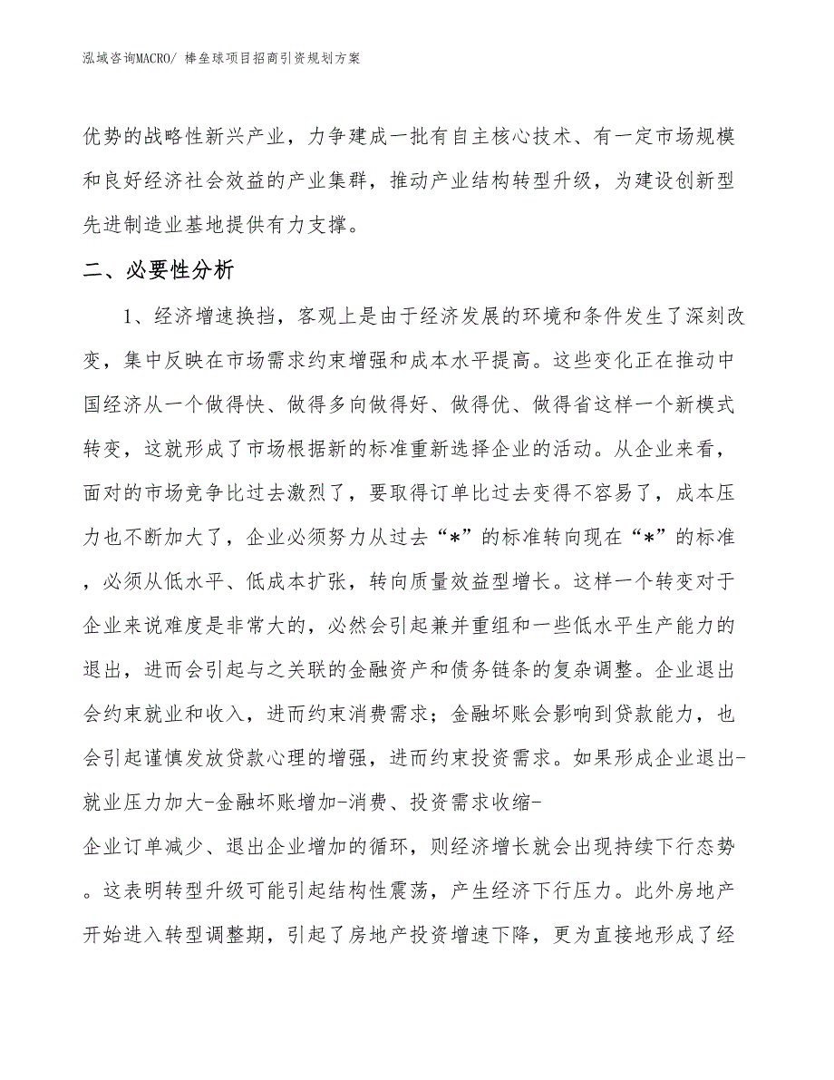 棒垒球项目招商引资规划方案_第3页