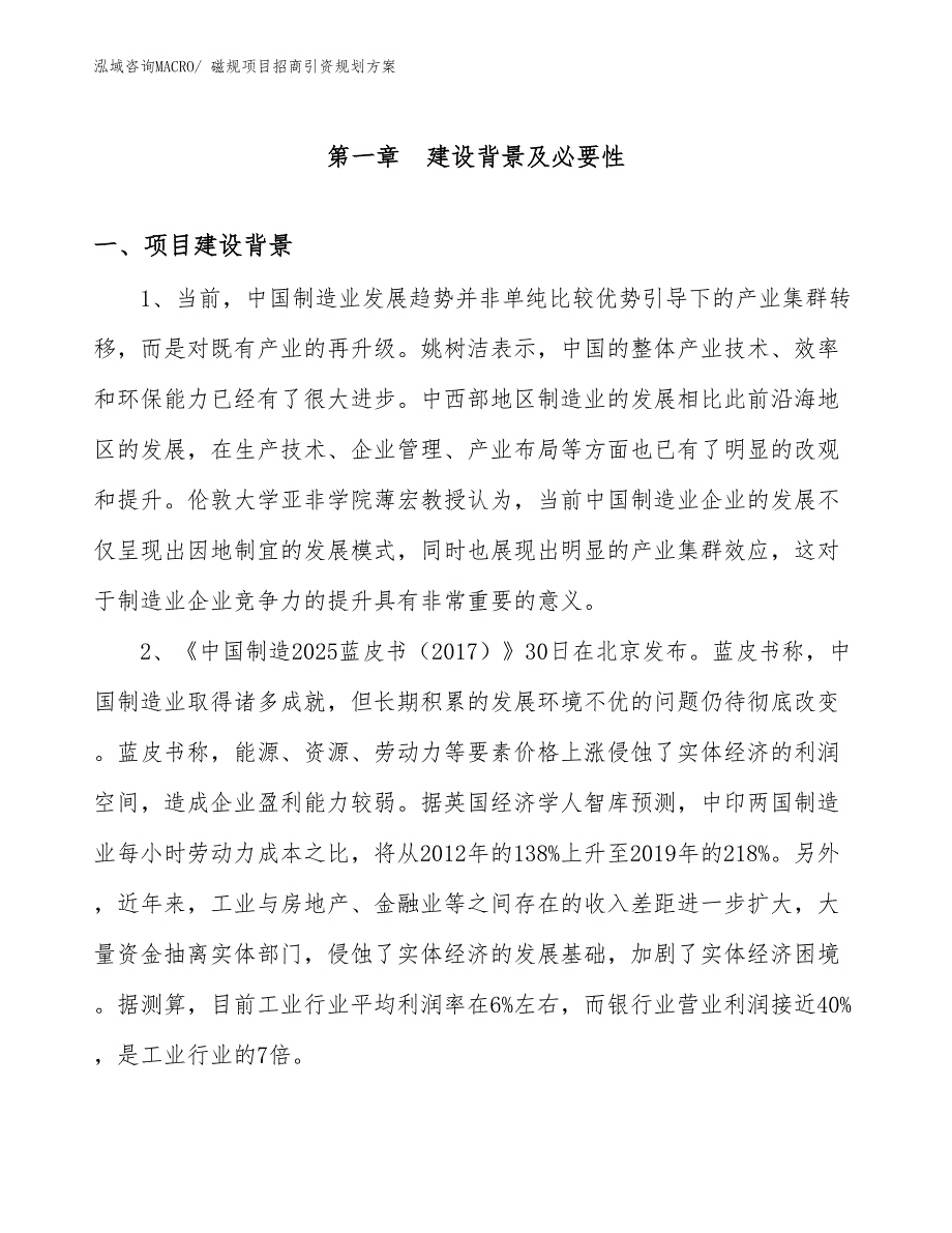 磁规项目招商引资规划方案_第3页