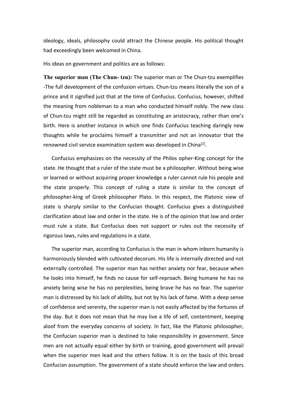 孔子（551-479b.c）和他的教育、社会和政 治哲学  毕业论文外文翻译_第4页