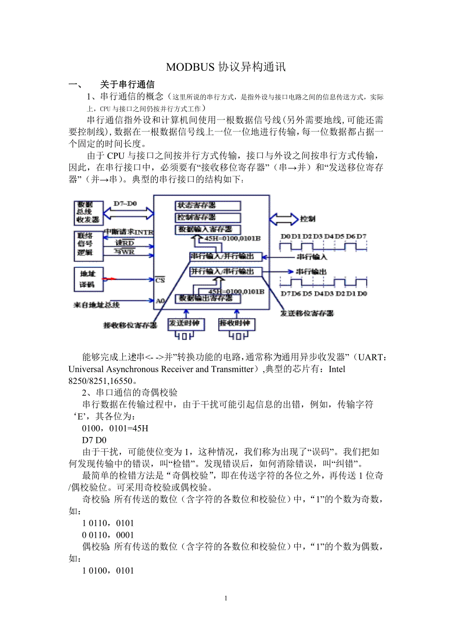 MODBUS协议异构通讯小结_第1页