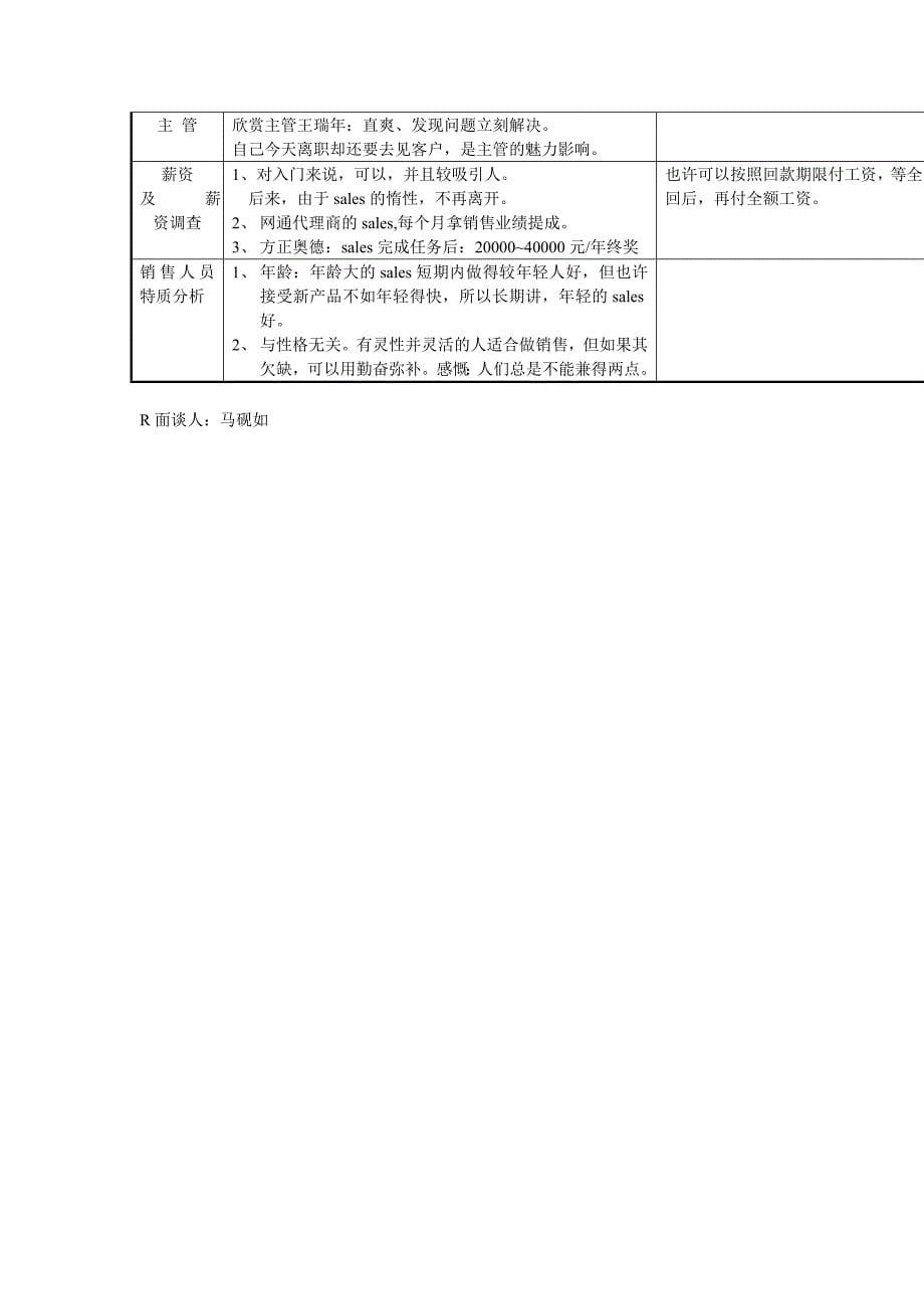 《员工面谈记录表》doc版_第5页