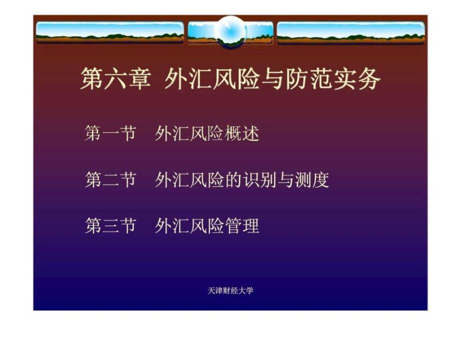 国际金融概论第6章外汇风险与防范实务_第1页