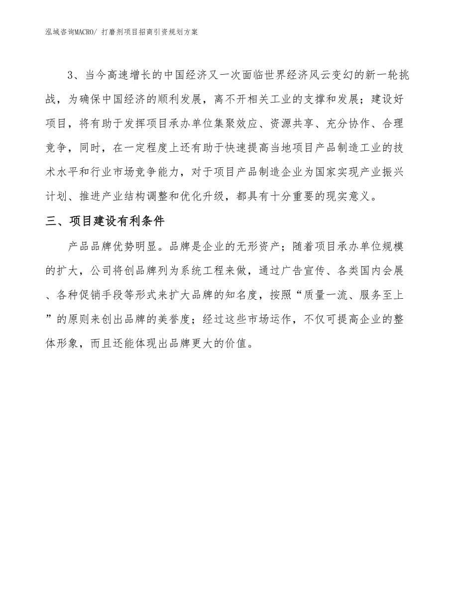 打磨剂项目招商引资规划方案_第5页