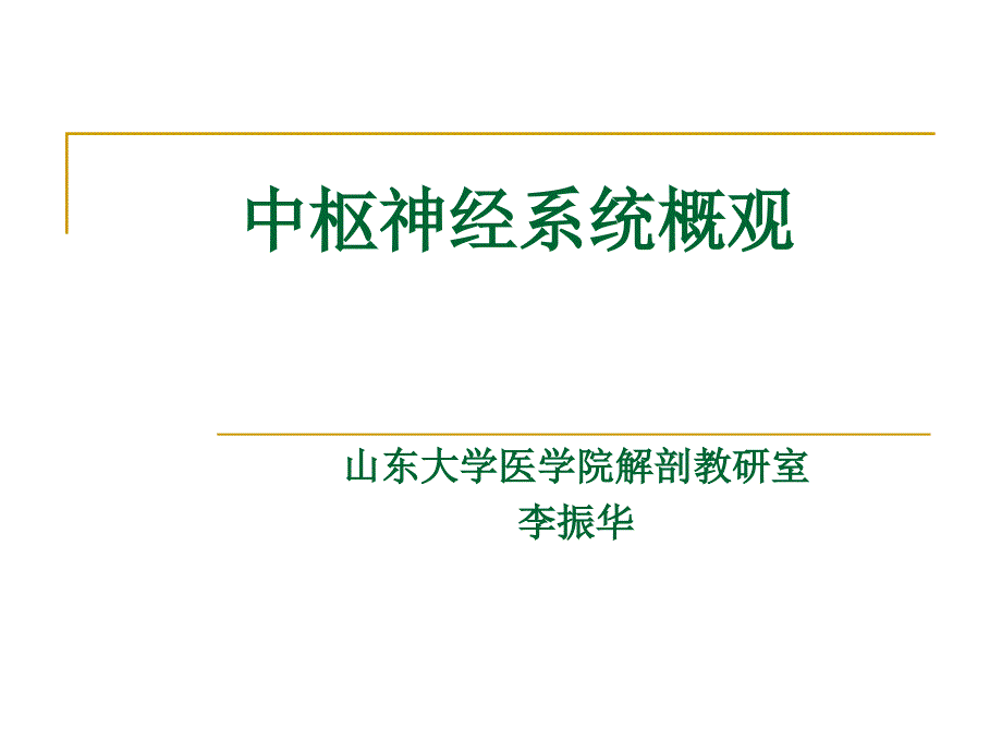 中枢神经系统概观课件_第1页