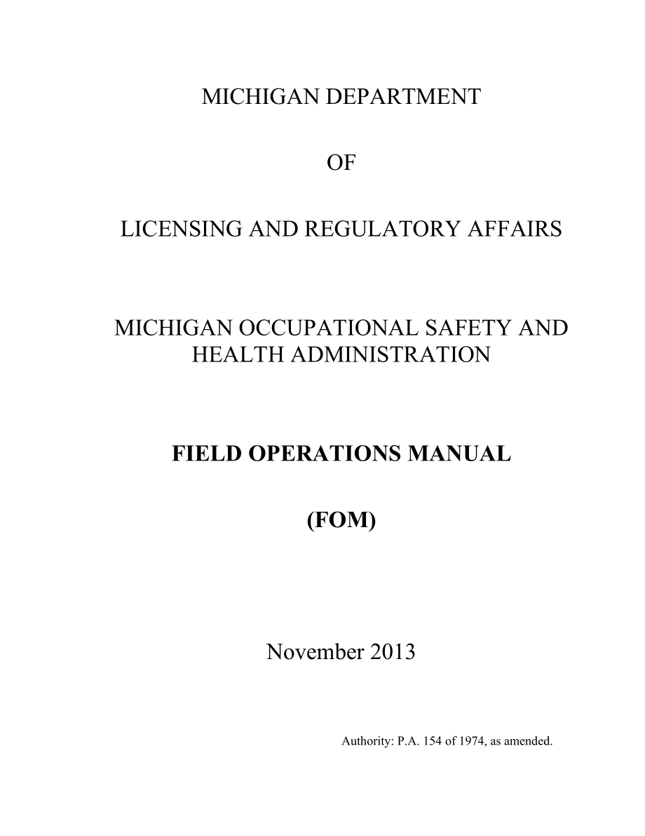 field operations manual现场操作手册_第1页