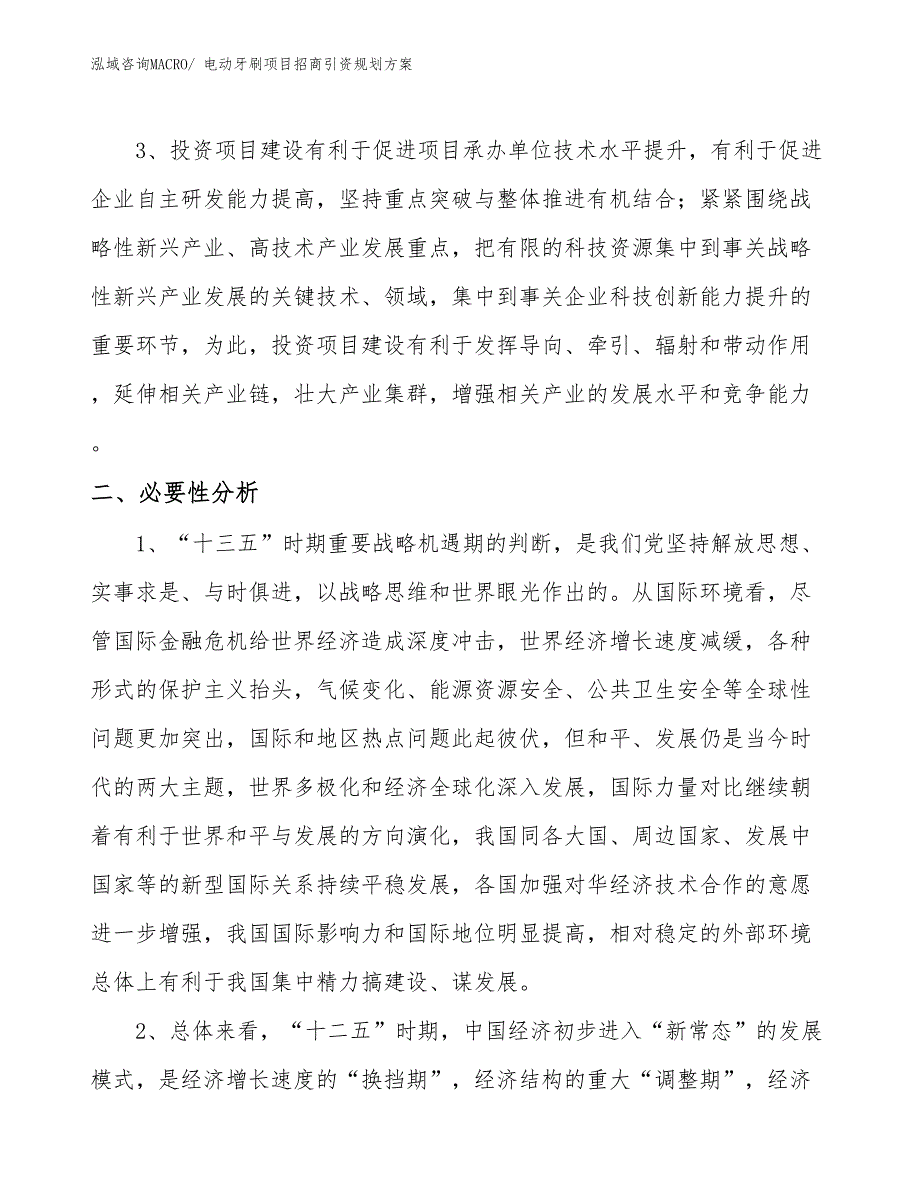 电动牙刷项目招商引资规划方案_第4页