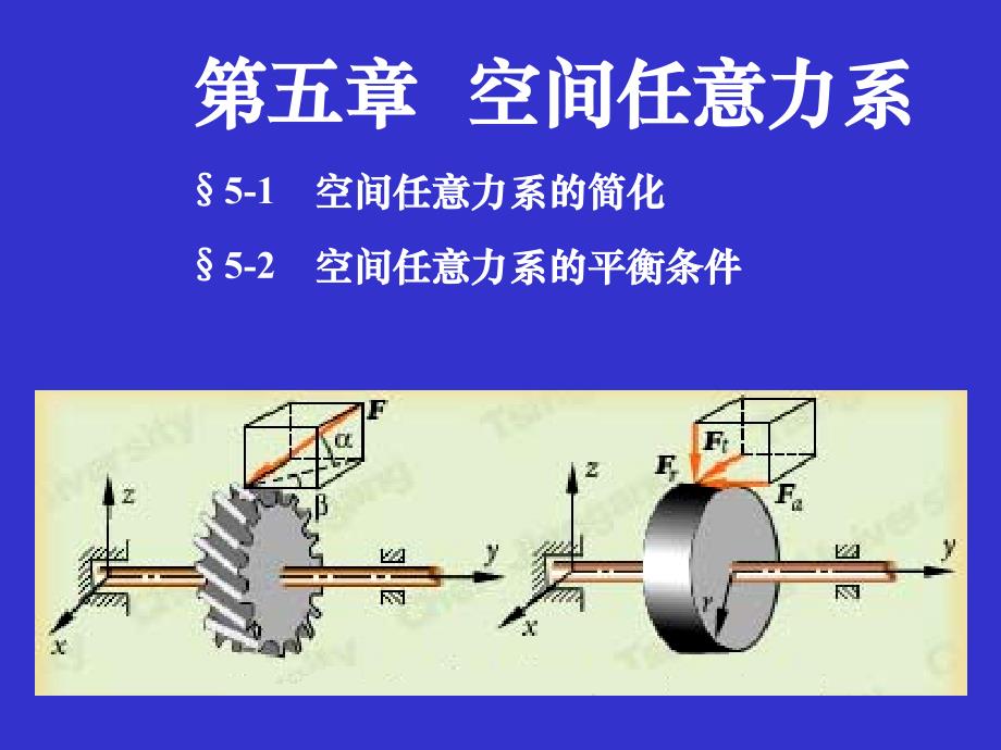 工程力学第五章空间任意力系_第1页