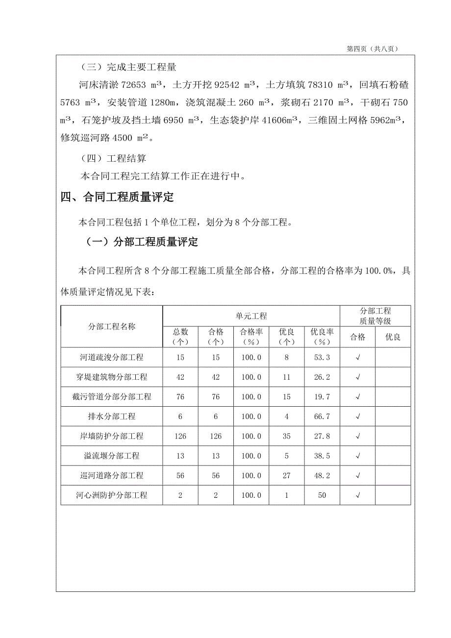 施工二标合同工程完工鉴定书_第5页