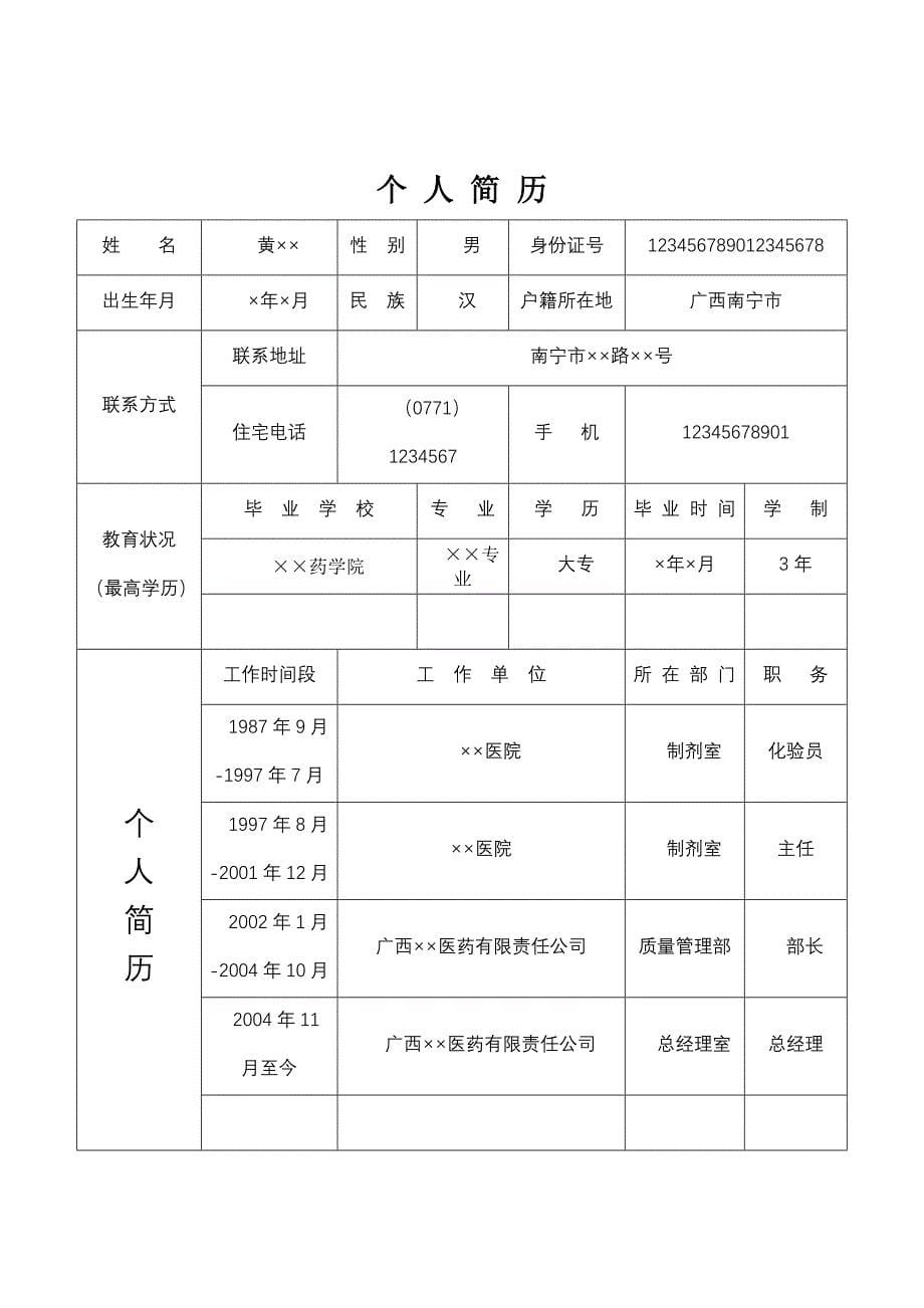 附件2：批发企业申请审查表示范文本_第5页