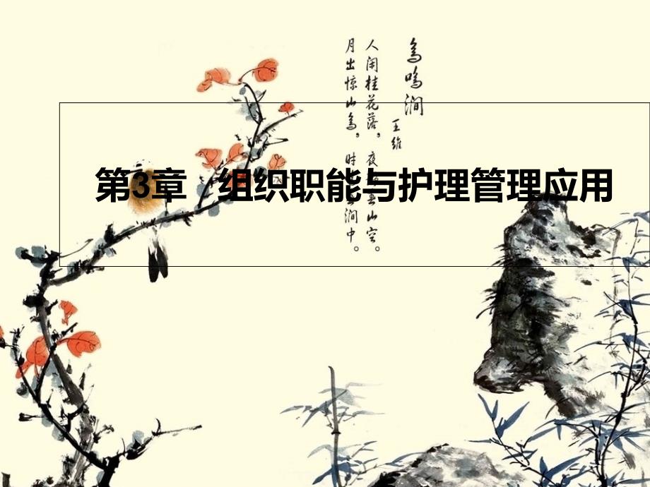 《护理管理学(高职案例版)》第3章：组织职能与护理管理应用-副本ppt课件_第1页