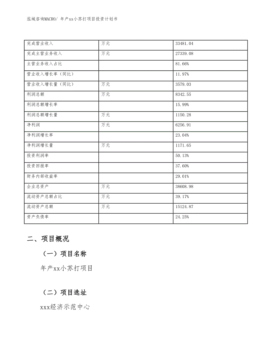 年产xx小苏打项目投资计划书_第3页