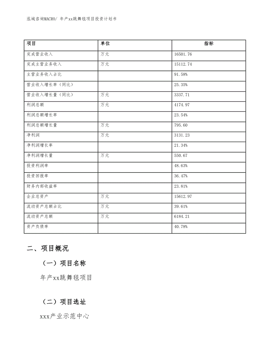 年产xx跳舞毯项目投资计划书_第3页