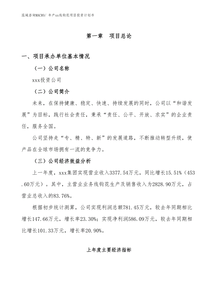 年产xx线钩花项目投资计划书_第3页