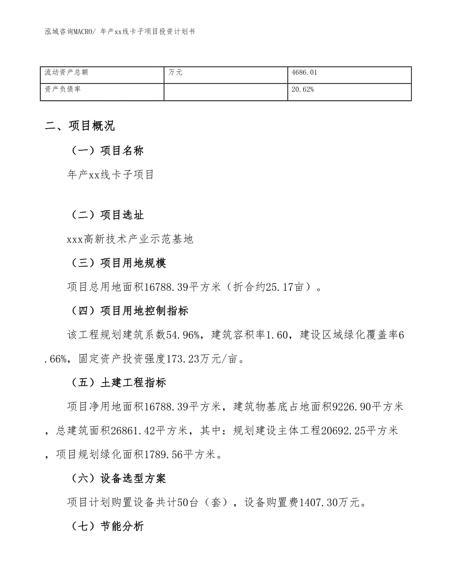 年产xx线卡子项目投资计划书_第4页