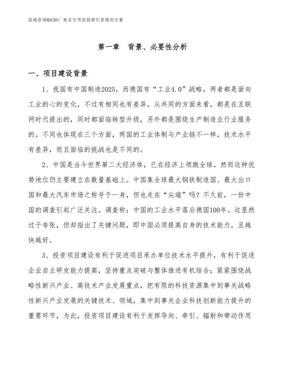 电吉它项目招商引资规划方案_第3页