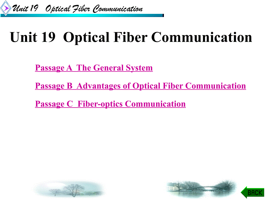 电子信息类专业英语（西电第二版）unit19opticalfibercommunication_第1页