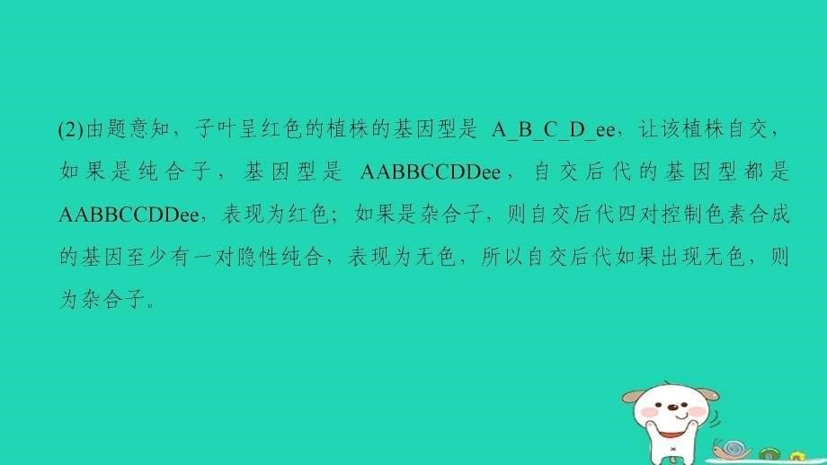 全国版2019版高考生物一轮复习第5单元遗传定律和伴性遗传非选择题五大命题点规范答题指导2课件_第5页