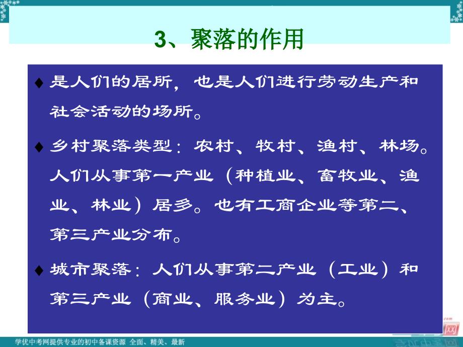 七年级地理上册 第四章第三节人类的居住地—聚落课件 人教新课标版_第4页