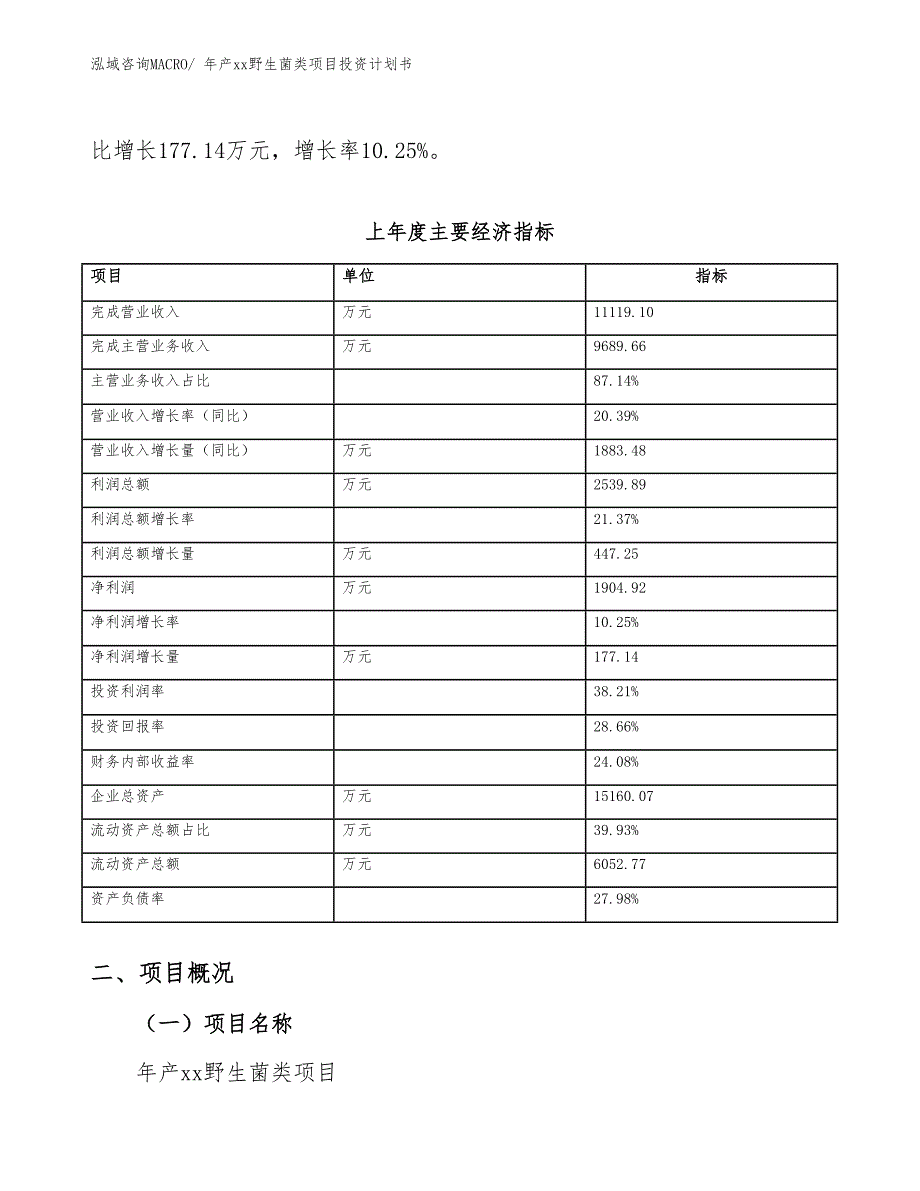 年产xx野生菌类项目投资计划书_第3页