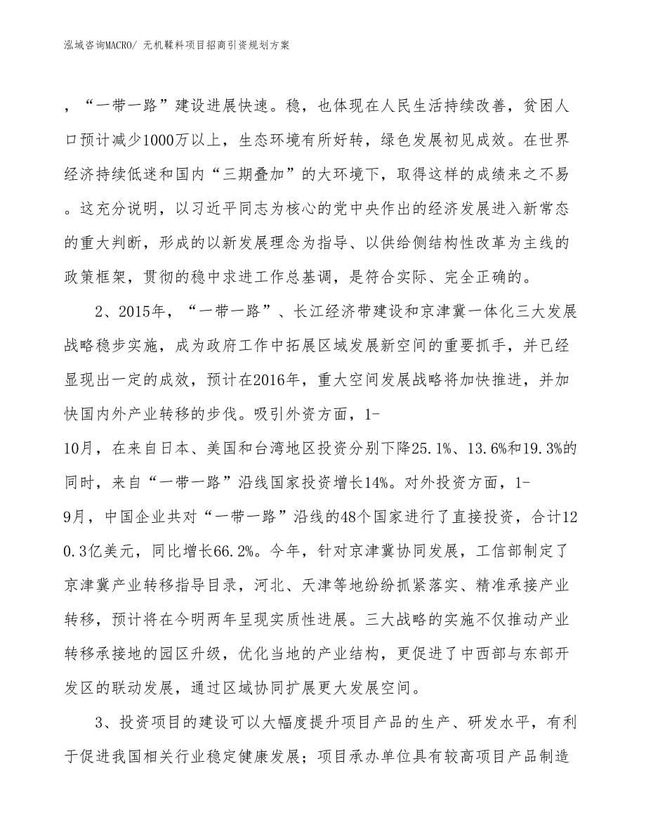 无机鞣料项目招商引资规划方案_第5页