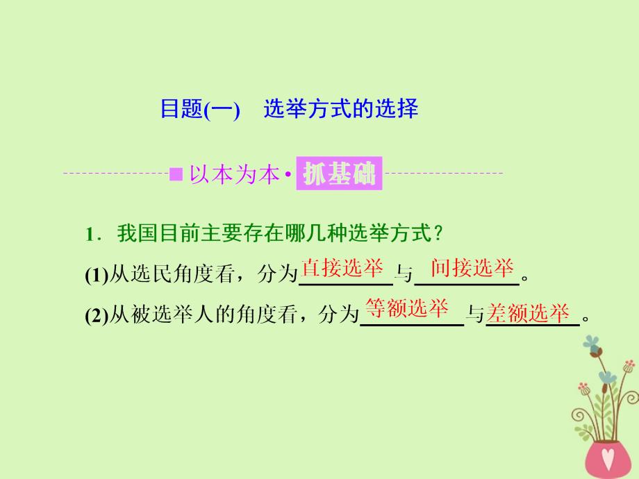 2017_2018学年高中政治第一单元公民的政治生活第二课我国公民的政治参与第一框民主奄：投出理性一票课件新人教版必修_第2页