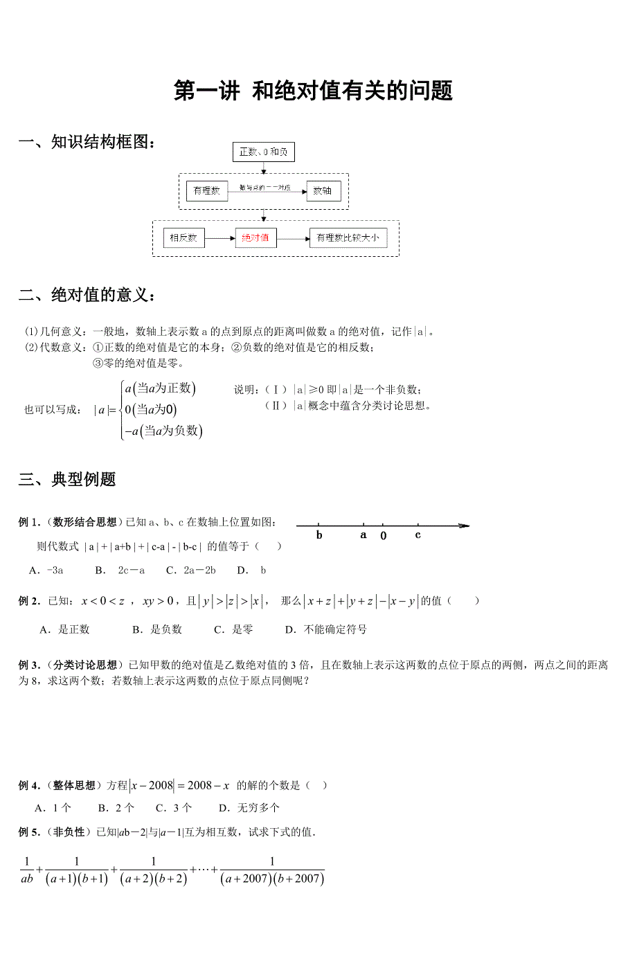 初一数学基础知识讲解_第1页