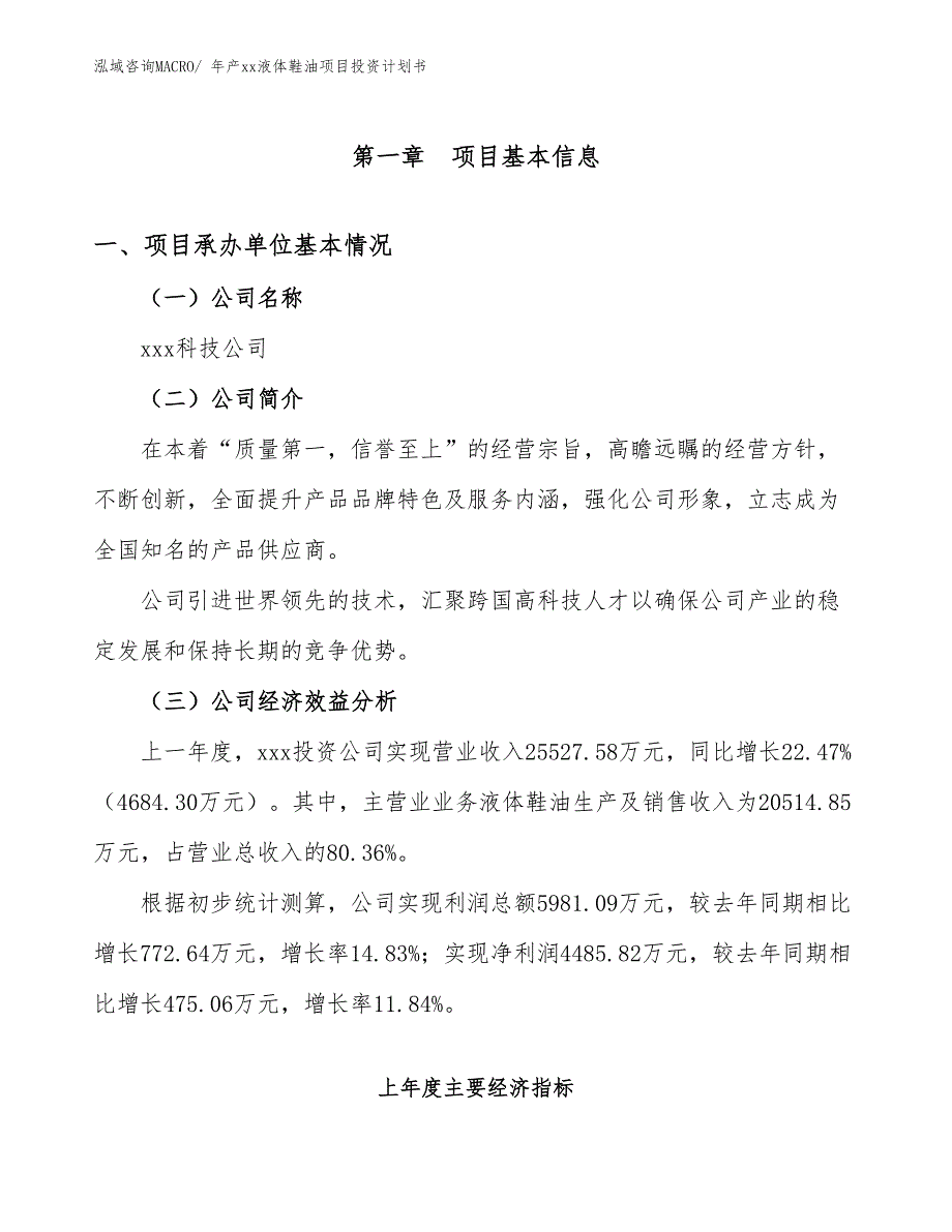 年产xx液体鞋油项目投资计划书_第3页