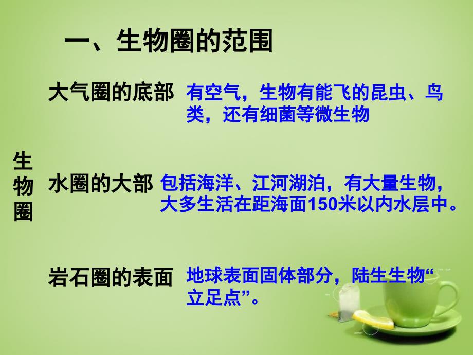 2015秋七年级生物上册1.2.3生物圈是最大的生态系统课件1（新版）新人教版_第4页