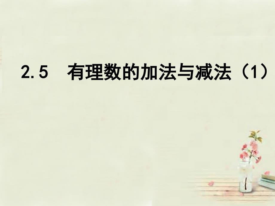 江苏省盐城市亭湖新区实验学校七年级数学上册2.5有理数的加法与减法课件1（新版）苏科版_第1页