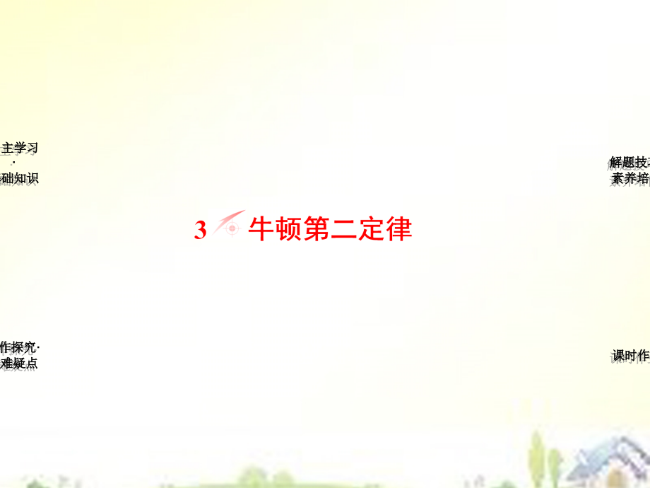 2015-2016学年高中物理第4章3牛顿第二定律课件新人教版必修_第1页