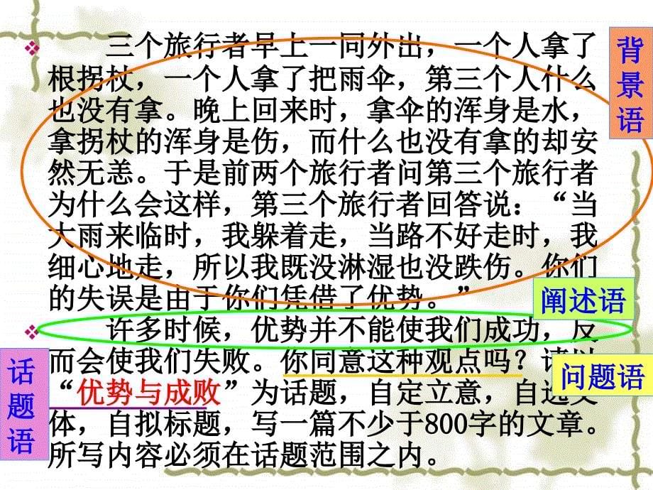 [高考语文课件]高考语文话题作文复习_第5页