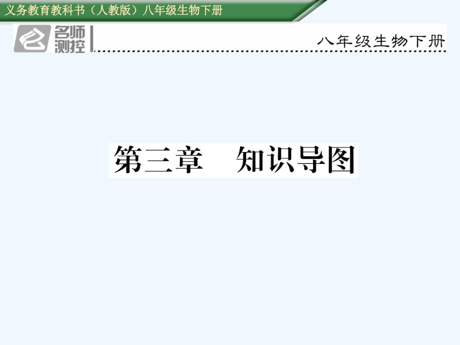 【名师测控】人教版八年级生物下册（课件）7.3第三章 知识导图_第1页