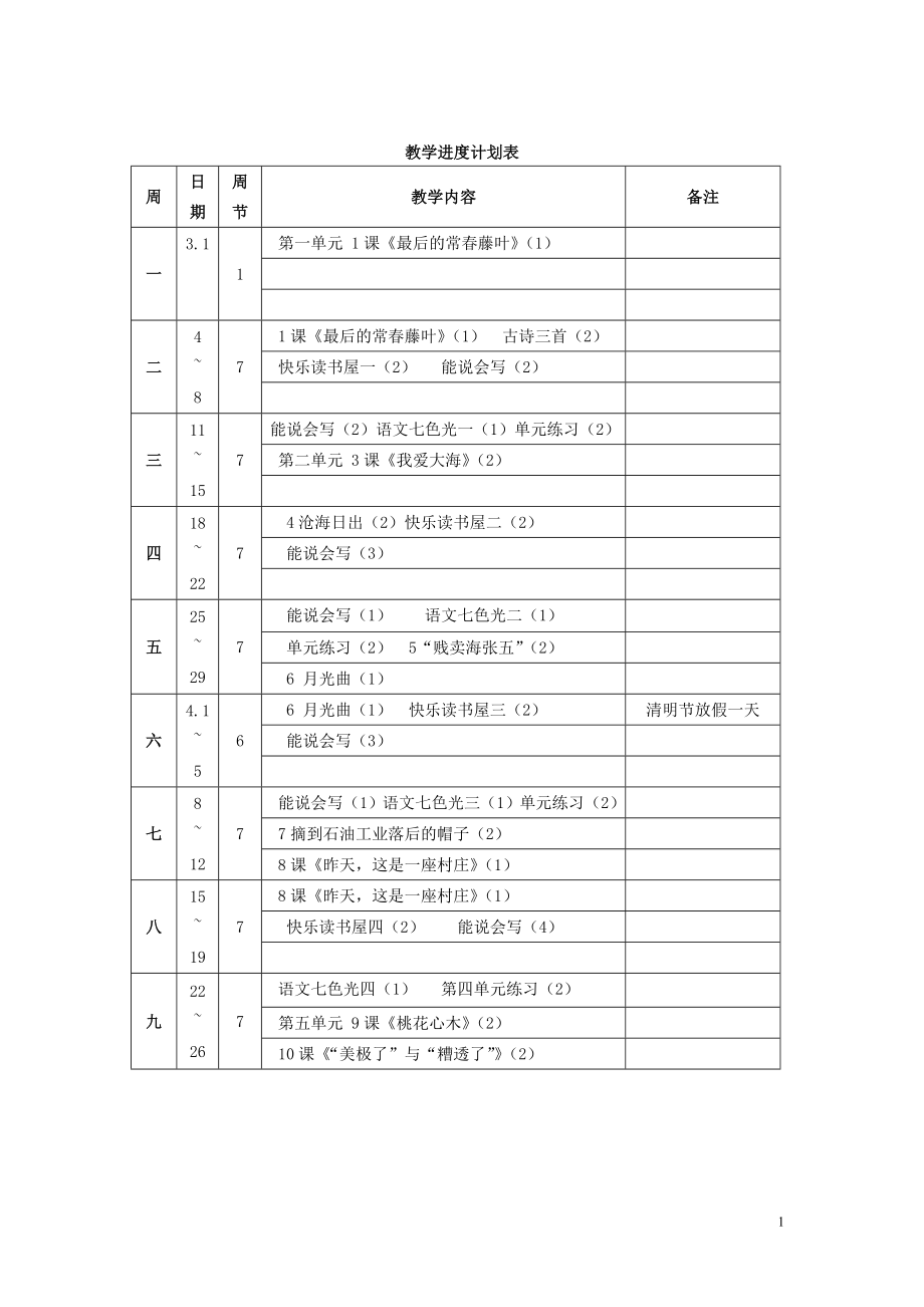 教科版小学语文五年级下册教案全册_第1页