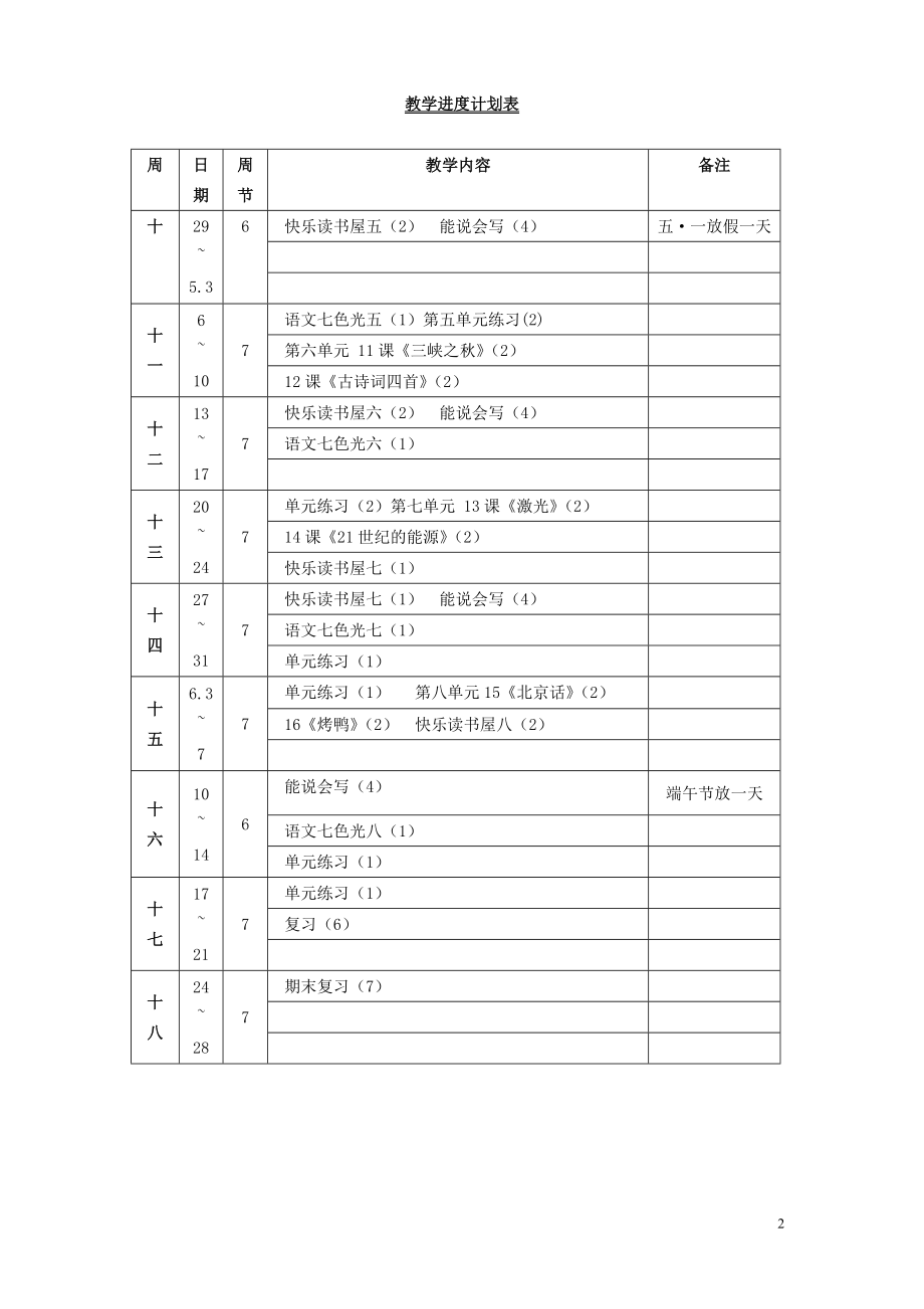 教科版小学语文五年级下册教案全册_第2页