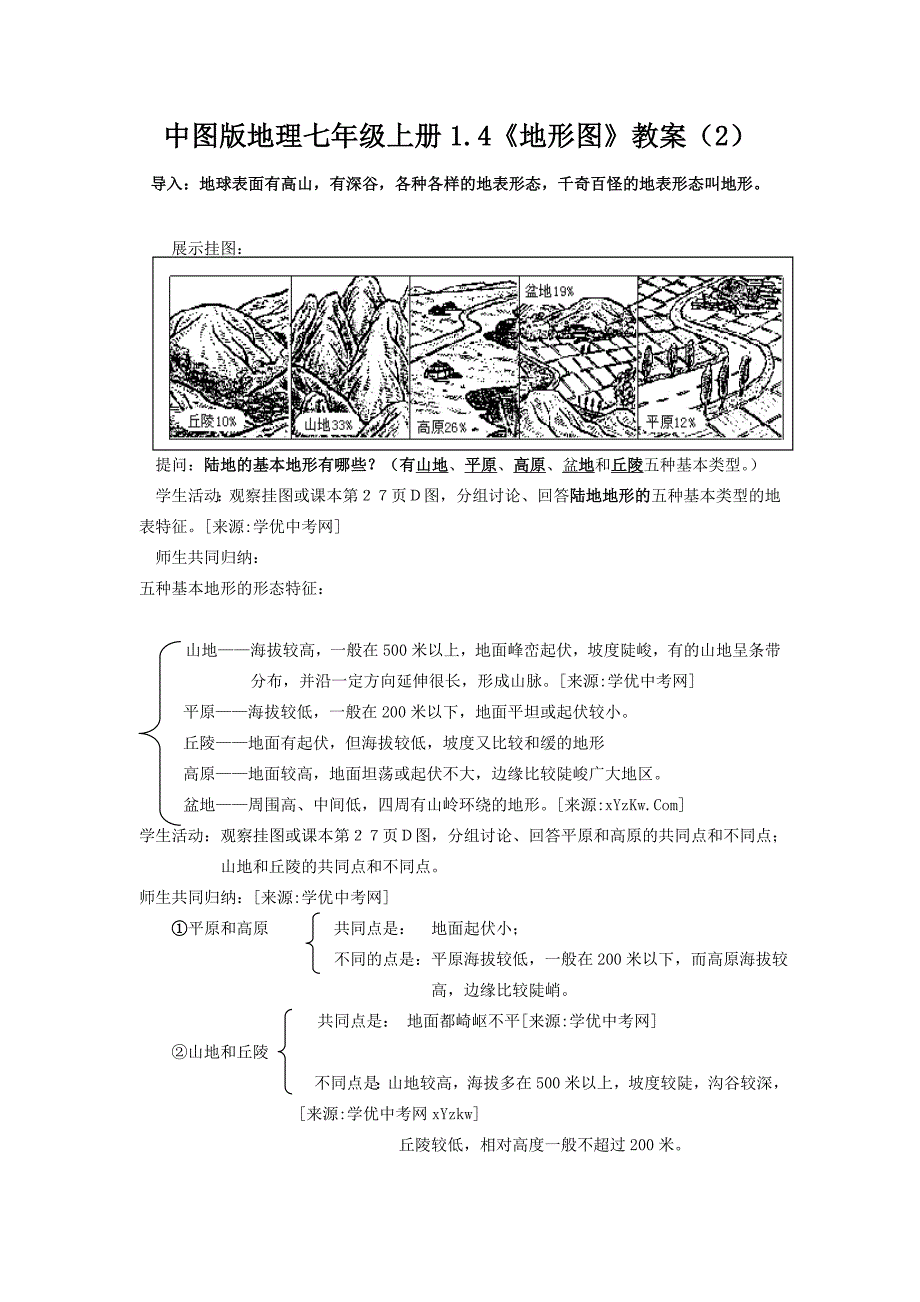 中图版地理七年级上册1.4《地形图》教案（2）_第1页