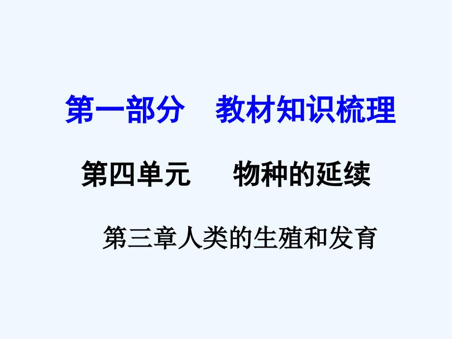 中考面对面（济南版）生物复习课件：第四单元第三章 人类的生殖和发育_第2页