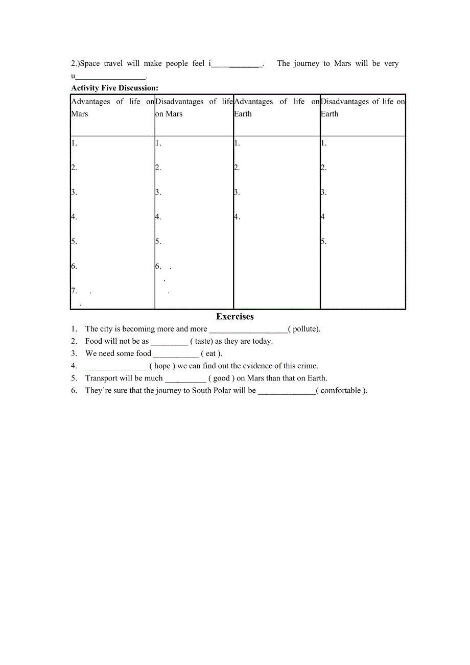 英语：unit 1 life on mars reading(1)学案（译林牛津九年级下）_第4页