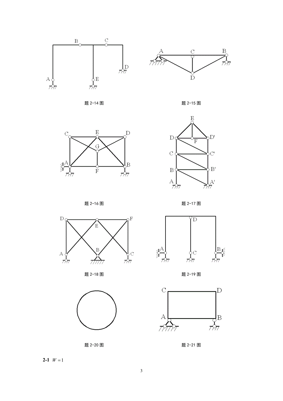 结构力学习题及答案-武汉大学_第3页