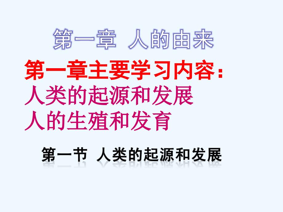 山东省青岛市黄岛区海青镇中心中学七年级生物下册 第一章 第一节 人类的起源和发展课件 （新版）新人教版_第2页