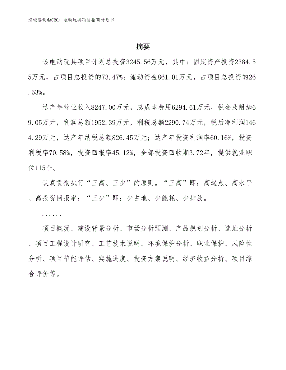 电动玩具项目招商计划书_第2页