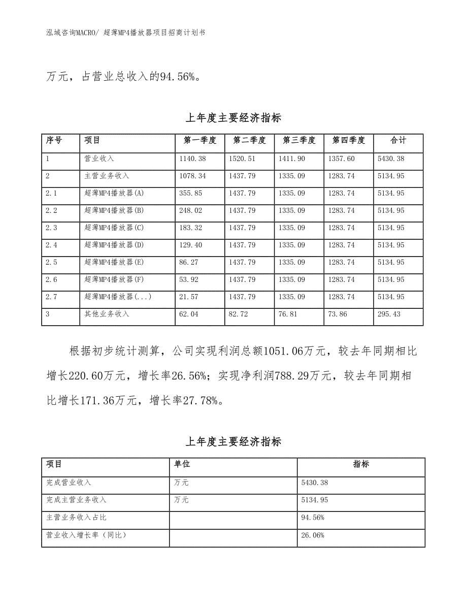 超薄MP4播放器项目招商计划书_第5页