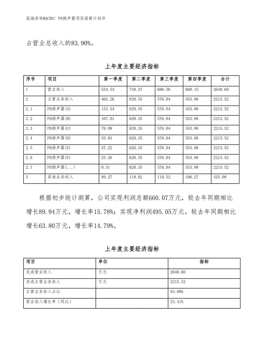 PD扬声器项目招商计划书_第5页