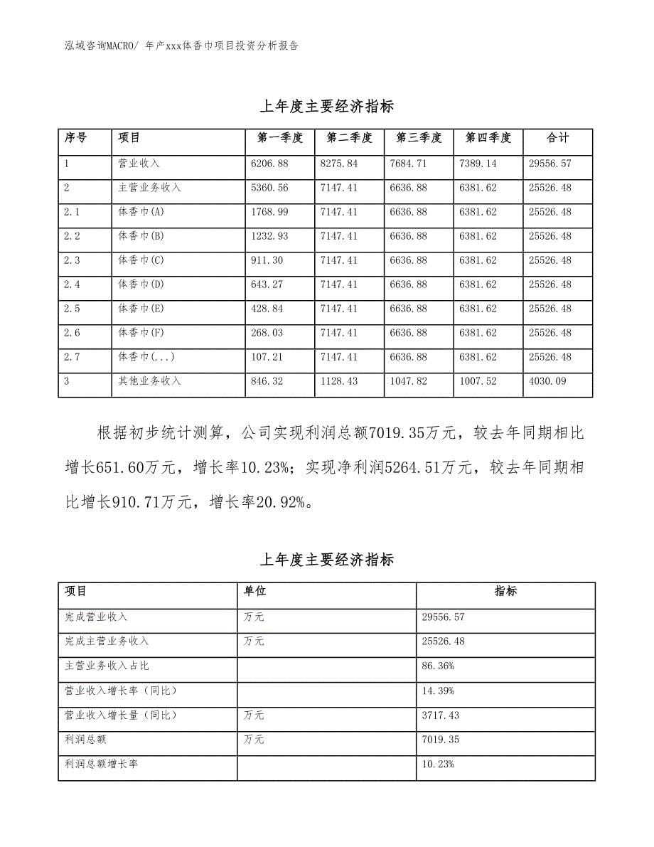 年产xxx体香巾项目投资分析报告_第5页