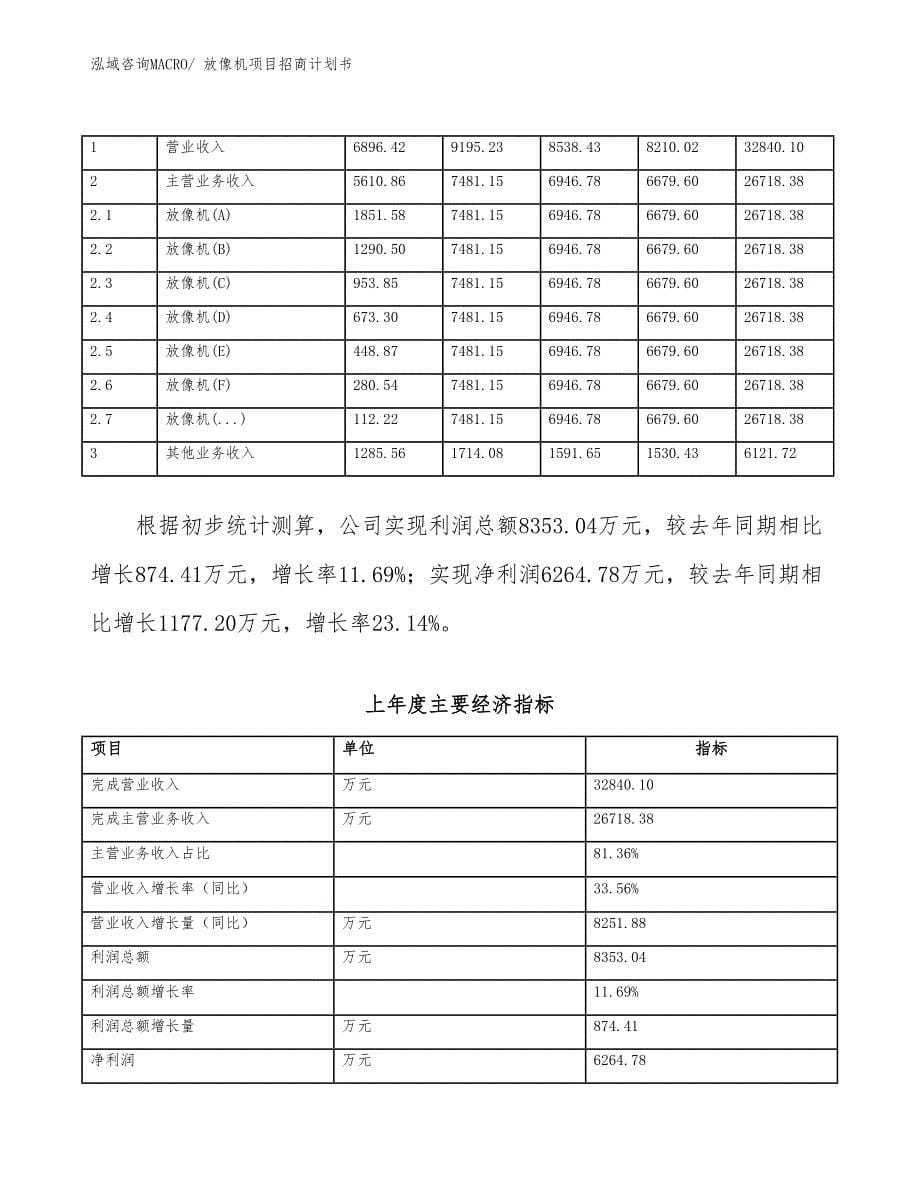 放像机项目招商计划书_第5页