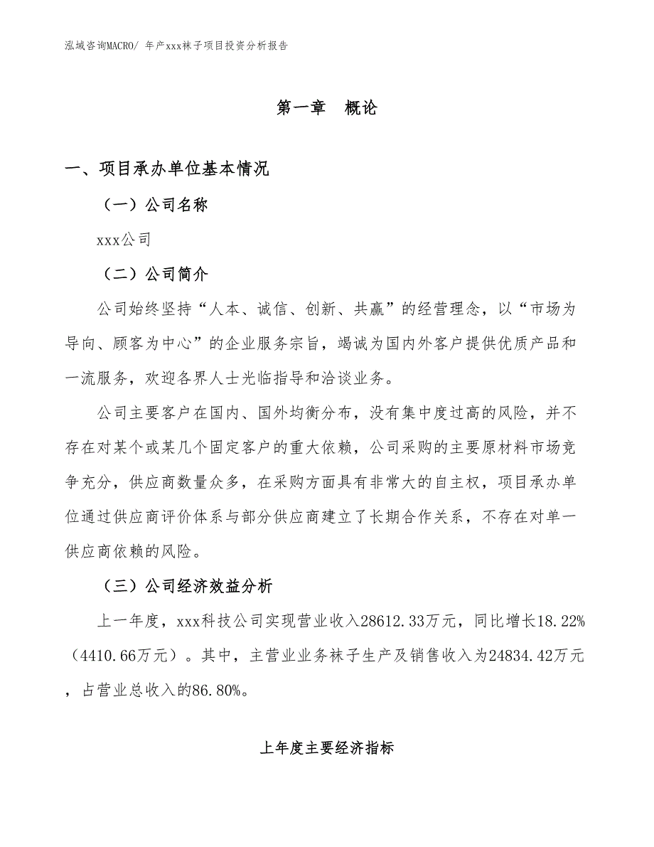 年产xxx袜子项目投资分析报告_第4页