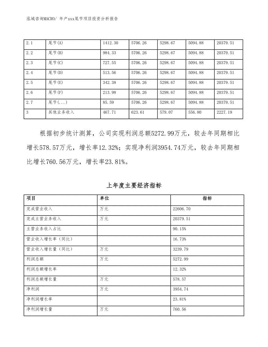 年产xxx尾节项目投资分析报告_第5页