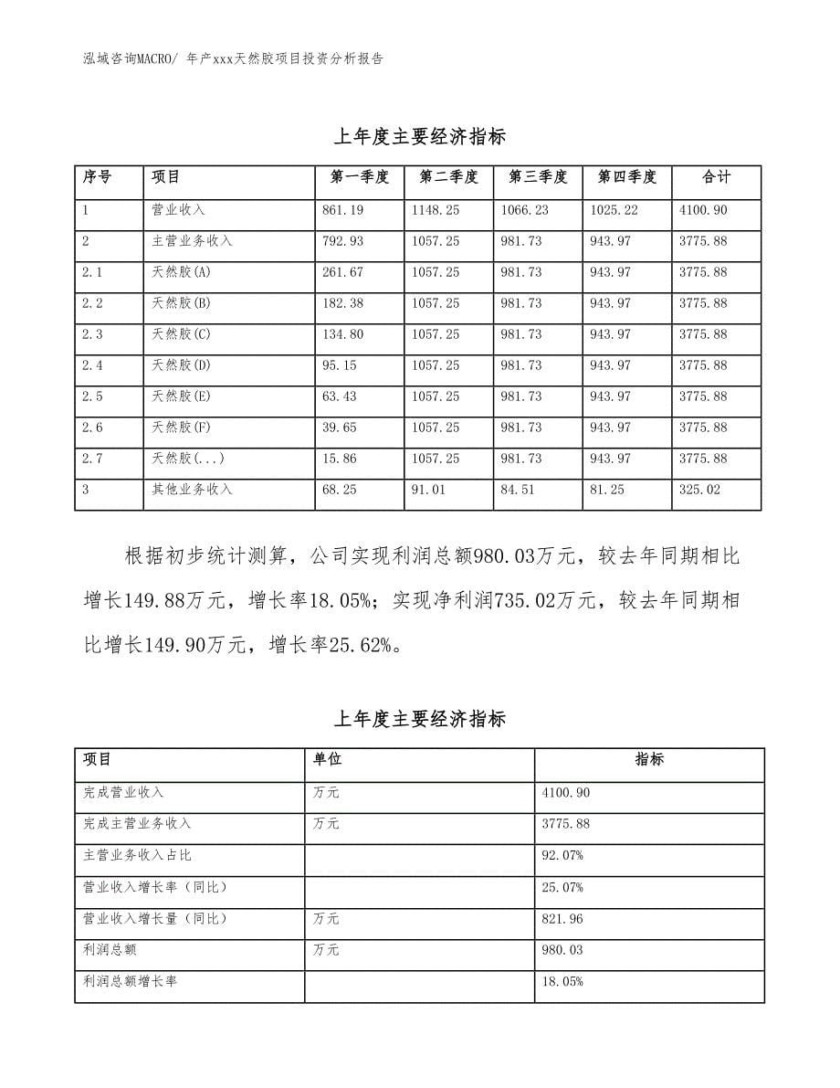 年产xxx天然胶项目投资分析报告_第5页