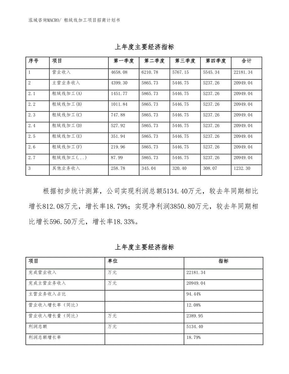 粗绒线加工项目招商计划书_第5页