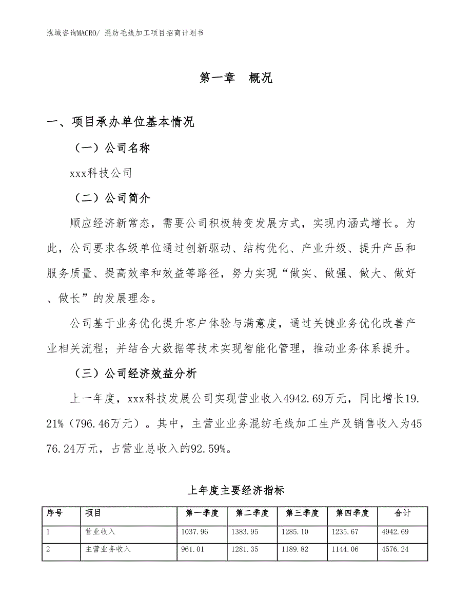 混纺毛线加工项目招商计划书_第4页